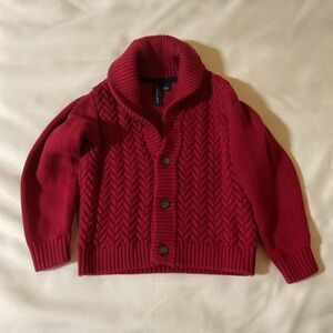 Cozy Red Janie and Jack Kids Cardigan Sweater